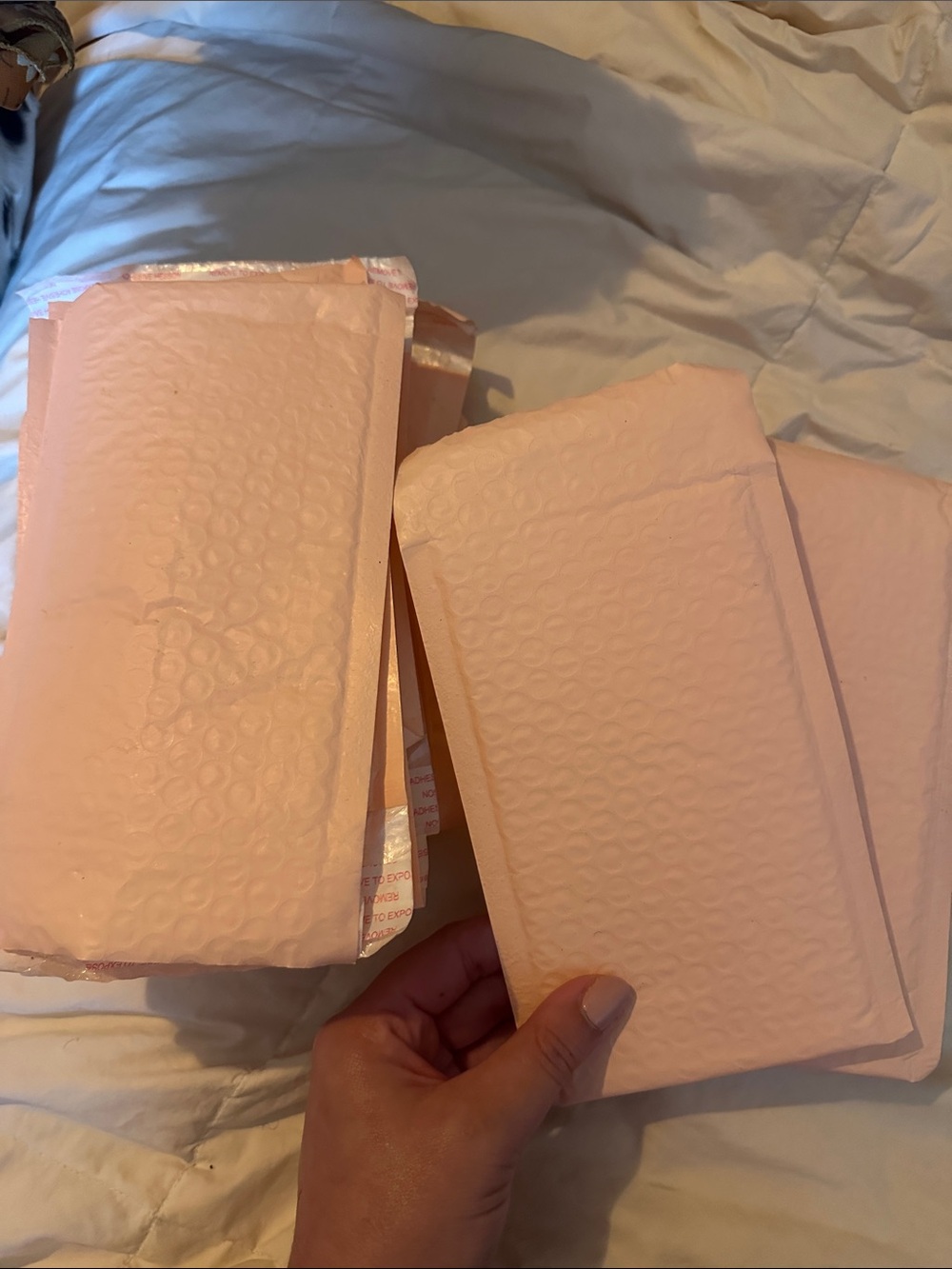 18 pink poly mailers!